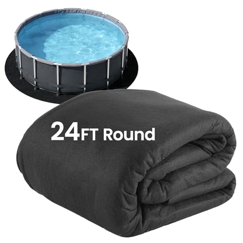 Poolvio 24-Foot Round Above Ground Pool Liner Pad Geotextile Under Padding Extends Liner Life Puncture & Weed Barrier