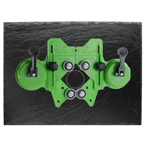 Kit De Sierra De Corona De Diamante - ABS+ Caucho 28x21cm | Guía Para Sierra De Corona Con Ventosas | Kit De Posicionamiento De Perforación 4-83MM Accesorio De Herramientas