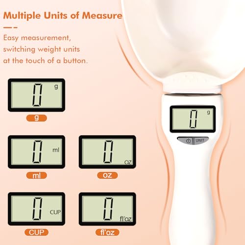 2pcs Digital Measuring Spoon Scale,Electronic Measuring Spoon 800g/0.1g High Precision with Screen,Adjustable Measuring Spoon for Cooking, Pet Food,Daily Meals - image 6
