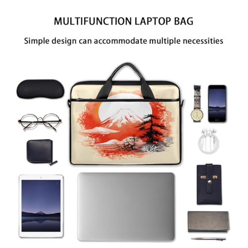Maletín para laptop japonés con diseño Fuji Sunset 15 pulgadas miniatura 7