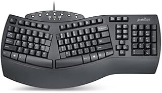 Perixx Periboard-512 Ergonomic Split Keyboard - Natural Ergonomic Design - Black - Bulky Size 19.09