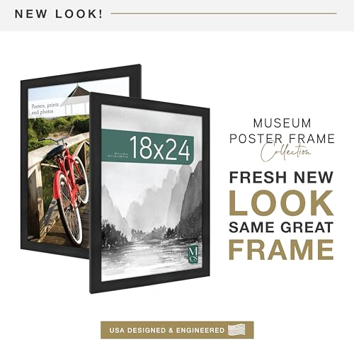 Cadre pour affiche MCS 45,7x61 anti-reflet grain bois onyx - 3