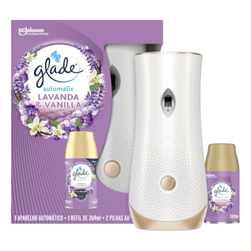 Glade Aromatizador de Ambiente Automático, Lavanda e Baunilha, Kit Aparelho e Refil 260ml