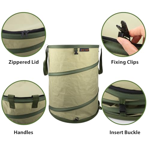 YUDI & GARDEN 29 Gallon Hard Bottom Collapsible Trash Can, 2-Pack by YUDI & GARDEN - Image 7