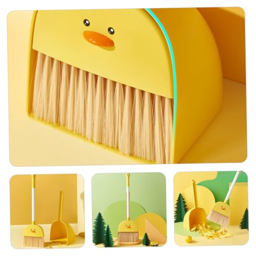CIYODO Mini Besen Set aus Leichtes Kehrset mit Kehrschaufel Idealer Haushaltshelfer für Mädchen Spielerisches Reinigungsspielzeug in Fröhlichem Gelb Kompakt und Einfach zu Handhaben – Bild 8