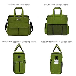 Modoker Dog Travel Bag, Weekend Pet Travel Set for Dog and Cat, Airline Approved Tote Organizer with Multi-Function Pockets and 2 Food Storage Containers, 2 Collapsible Bowls, 1 Feeding Mat (Green) Modoker Dog Travel Bag Weekend Pet Travel Set for Dog and Cat Airline Approved Tote Organizer with Multi Function Pockets and 2 Food Storage Containers 2 Collapsible Bowls 1 Feeding Mat Green