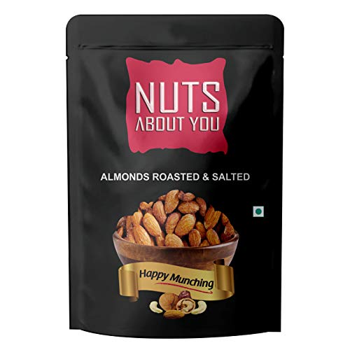 NUTS ABOUT YOU Almonds Roasted & Salted Pouch, 250 g