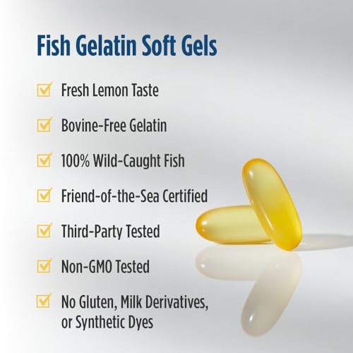 Nordic Naturals Omega-3 in Fish Gelatin, Lemon Flavor - 60 Fish Gels - 690 mg Omega-3 - Fish Oil - EPA & DHA - Immune Support, Brain & Heart Health, Optimal Wellness - Non-GMO - 30 Servings - image 4