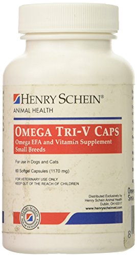 Butler Dog & Cat Omega Tri-V Caps for Small Canines & Felines - Skin & Coat Supplement - 60 Softgel Capsules