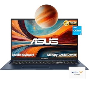 ASUS New 17.3″ Vivobook | Intel Core i3-1215U 6-core Processor (Beat i7-1165G7) | 40GB RAM | 1TB SSD | FHD Display | Backlit Keyboard | Fingerprint Reader | Windows 11 Pro | WOWPC Recovery USB