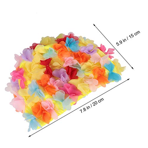 BESPORTBLE, 1 peça, touca de natação criativa com pétalas florais 3D para mulheres e meninas natação