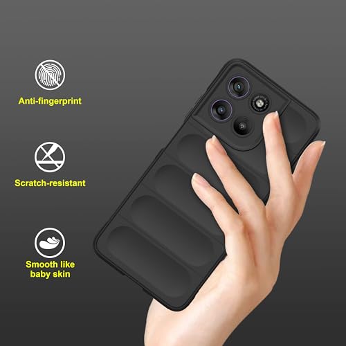 Image of amazon basics Back Case Cover for Motorola G57 Power 5G | Compatible for Motorola G57 Power 5G Back Cover | Liquid Silicon Magic Case with Camera Protection | Black