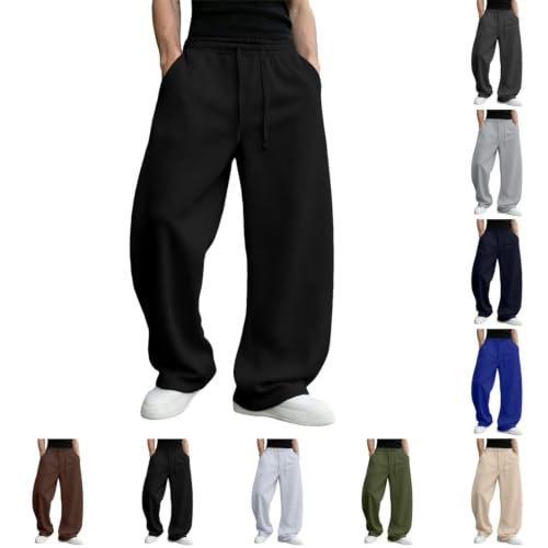 Baggy Sweatpants Men Y2k Loose Fit Elastic Waist Athletic Wide Leg Pants | Mens Sweat Pants 2026, Lightweight, Breathable, Soft, Straight Leg, Side Pockets and Back Pocket, Casual Trousers, Outerwear - image 1