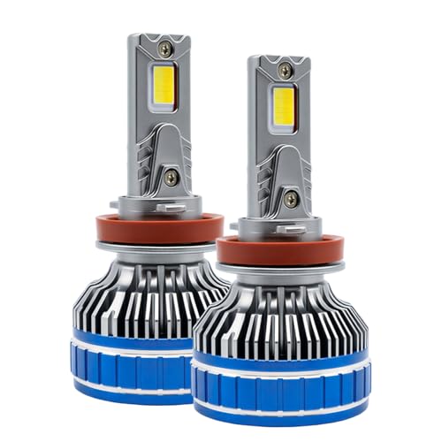 Image of Carzex Smart AI H8 /H11 /H16 LED Fog Light Bulbs for Cars, 250W (125 Watts x 2), 18,000 Lumens Super Bright Conversion Kit for Cars, 6500K Cool White, AI App Controlled | Set of 2 | 1 Year Warranty