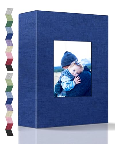 popotop Photo Album 4x6-100 Photos Photo Books with 100 Vertical Pockets,Linen Cover Albums for Family Wedding Anniversary Baby Vacation Pictures