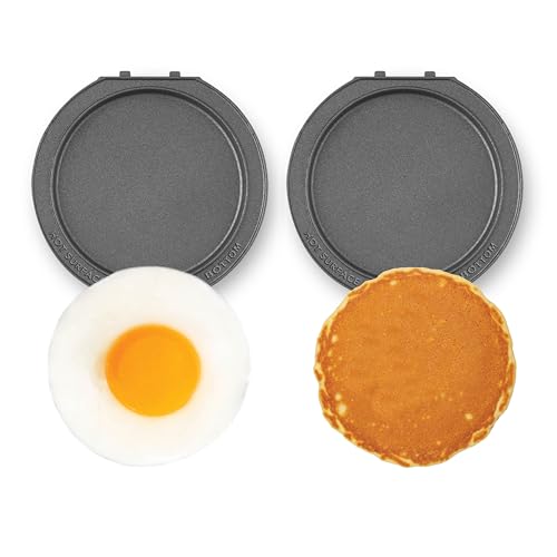 DASH Multimaker Mini System Two 4” Nonstick Removable Waffle Plates (Griddle) - 2Pc Griddle Plate Pack Compatible with Dash MultiMaker Mini System, Nonstick Surface DASH Multimaker Mini System Two 4” Nonstick Removable Waffle Plates (Griddle) - 2Pc Griddle Plate Pack Compatible with Dash MultiMaker Mini System, Nonstick Surface