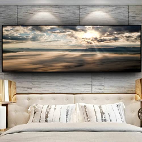 Affiche coucher de soleil mer et plage pour une ambiance sereine