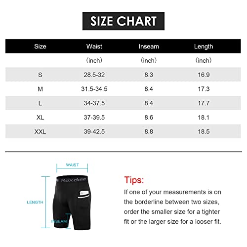Roxdme 5 Pack Compression Shorts Men Spandex Sport Shorts Athletic Workout Running Tights Performance Underwear 2Black1Grey2Blue-Xl #TOP6