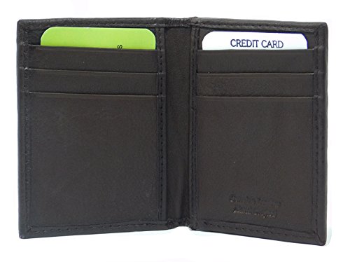 RFID Protected Magnet Money Clip Bi fold Leather Wallet (Brown) by Paul & Taylor2