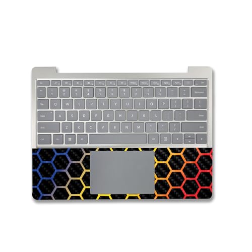 Image of MightySkins Carbon Fiber Skin Compatible with Microsoft Surface Laptop Go 3 (2023) Full Wrap Kit - Primary Honeycomb | Protective, Durable Textured Carbon Fiber Finish | Made in The USA