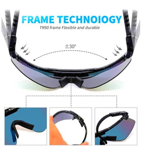 Sunglasses Sports Polarized For Men Man Women Youth Softball Fishing Cycling Baseball Running Golf (Blue) #TOP4