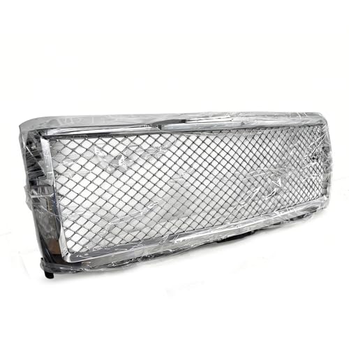 IKON MOTORSPORTS Front Bumper Grille Compatible with 2014-2015 Chevy Silverado 1500 Chrome Replacement Front Bumper Grill Assembly 1PCS