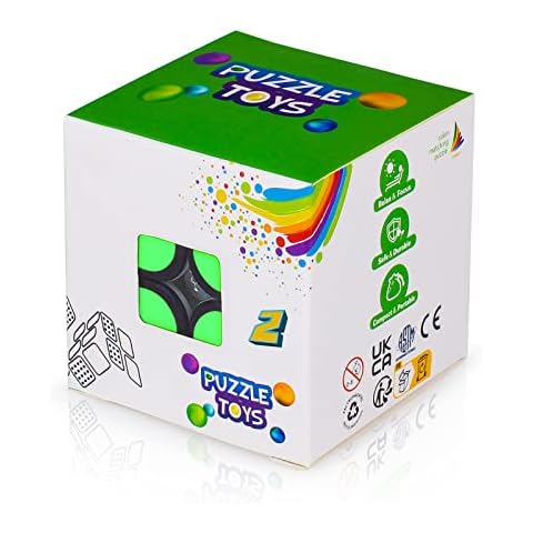 Easehome 2x2x2 Speed Puzzle Cube, 2x2 Magic Cube with PVC Stickers for Adults and Kids, Black Cover