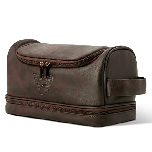 Bible Ecclesiastes 3:1 Carved Leather Toiletry Bag For Women Men Water Resistant Shaving Bag For Travel Brithday Gifts For Women Men #TOP2