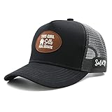 Waldeal Women's This Girl Real Estate Baseball Caps Adjustable Summer Mesh Trucker Hat Black
