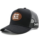 Girls Embroidered Hat: Cotton Twill Cap With Adjustable Strap