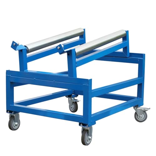 RENLXFI Heavy Duty Oil Drums Rack, Blue Movable Tilting Drum Stand for 1 Oil Drum, Barrel Storage Holder for Workshop/Factory/Garage/Warehouse, 1100Lbs/500kg Load Capacity