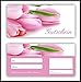 Produktbild 50 Geschenkgutscheine (Blumen-610) - Ein schönes Produkt für Ihre Kunden Gutscheine Gutscheinkarten für Bereiche wie Geschenke, Geburtstag, Freizeit, Wellness, Feier, Jubiläum, Frühling, Sommer, Blumenhandel - pink rosa Tulpen