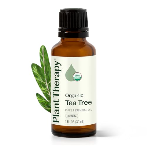Plant Therapy Organic Tea Tree Oil (Melaleuca) 100% Pure, USDA Certified Organic, Undiluted, Natural Aromatherapy, Therapeutic Grade 30 mL (1 oz)
