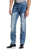 drop crotch jeans mens  Buffalo David Bitton Herren Fred Calciet Slim Staright Drop-Crotch Jeans - Blau - 38W / 32L