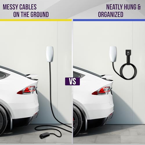 Image of ENERLITES Tesla EV Charger Holster Wall Mount, for All Tesla Models