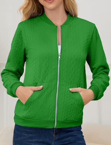 Image of Womens Full Zip Up Cardigan Sweater Casual Solid Long Sleeve Sweatshirt Coat with Pocket