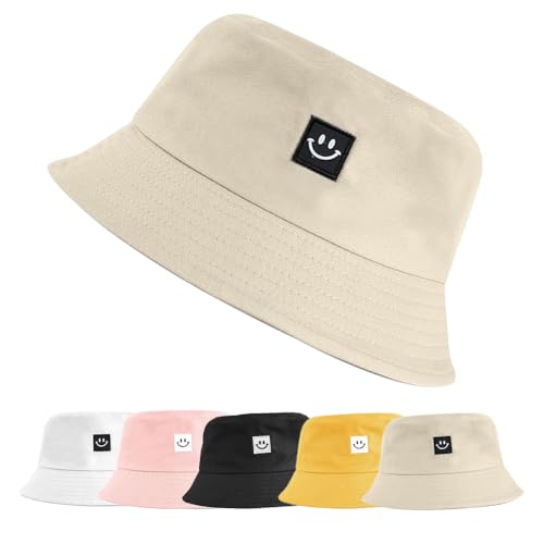 La Mejor Lista de Sombreros y gorras para Mujer los más recomendados. 43 NEWKIBOU Bucket Hat, Sombrero del Pescador Algodón para Mujer y Hombre, Bucket Hat Plegable De La Sonrisa del,Sombrero de Sol,para Senderismo Camping y Playa (MX/US, Alfa, Talla...