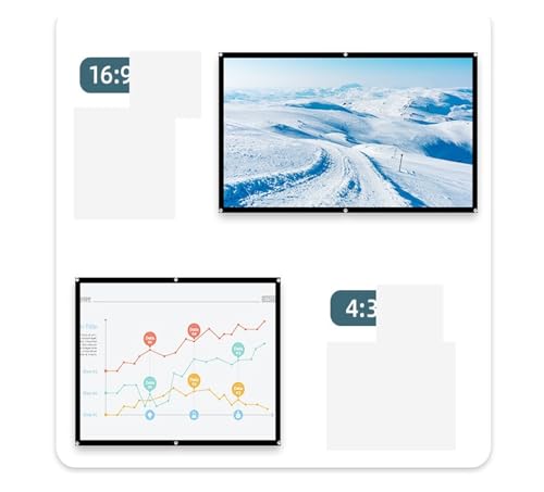 Pantalla proyector 60 pulgadas para oficina portátil y presentaciones de negocios 2