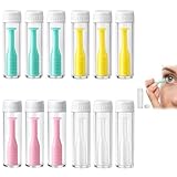 12 Stück Kontaktlinsen Sauger, Kontaktlinsen Einsetzhilfe Für Weiche Linsen, Weiche Linsen Sauger, Silikon Rutschfest, Sicher Und Bequem, Kann Mitgenommen Werden(Grün, Gelb, Pink, Weiß)