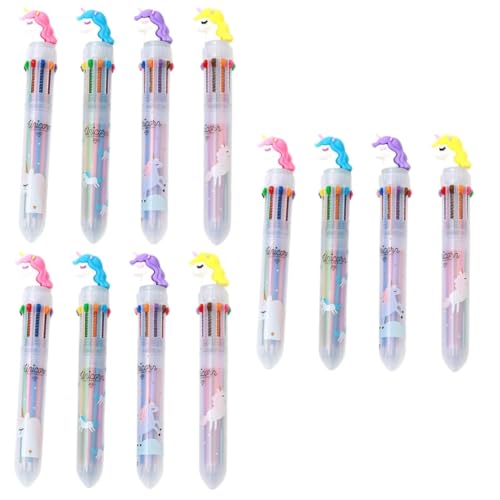 Bolígrafo multicolor de 10 tintas SHINEOFI para evitar cargar estuches pesados en clase
