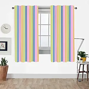 Olive Fabs Premium Pure Cotton Window Curtain, Room Darkening Heavy with Stainless Steel Eyelets,5 Feet, Pack of 2 (Window)