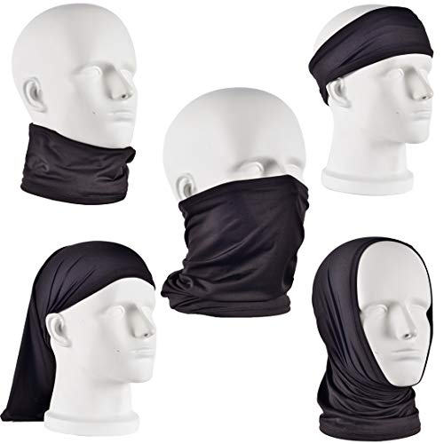 Image of UV Face Cover Neck Gaiter Mask Dust Protection Magic Scarf Wind Bandana Balaclava for Summer Running Fishing 4 PCS