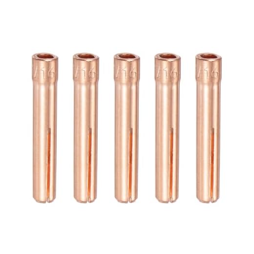 5pcs Copper Tungsten Electrode Collet Tips