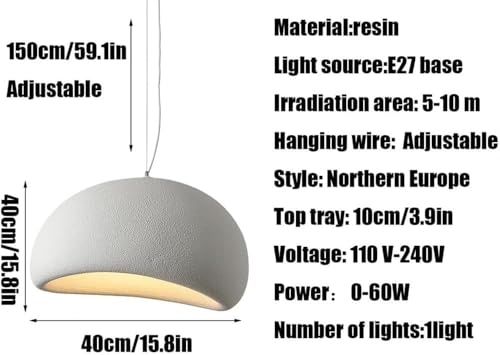Suspension à pied E27 blanche en 40 cm au design minimaliste