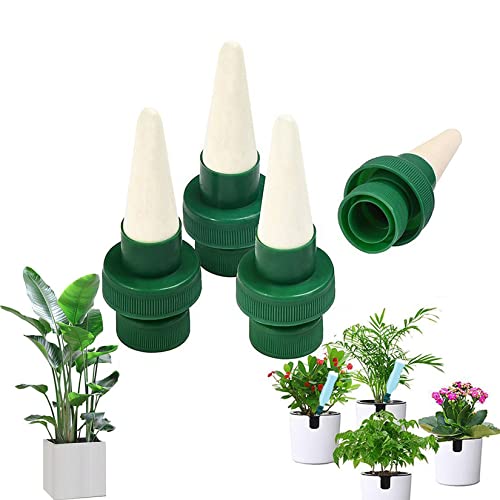 MKNZOME Irrigation Goutte a Goutte Bouteille, 4 Pièces Arrosage Goutte à Goutte en Céramique Arroseur Automatique Plantes Système D'Irrigation Automatique pour...