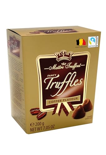 Gift Box of Maitre Truffout Chocolate Truffels, (Coffee)