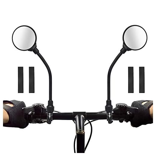 Coitak Bike Mirror, Adjustable Handlebar Rear View Mirrors, 2 PCS Convex Mirror Universal For Bike Bicycle