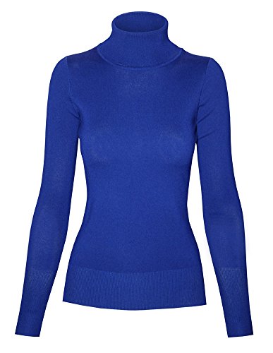Image of Cielo Womens Solid Basic Stretch Turtleneck Pullover Knit Sweater