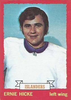 1973 O-Pee-Chee Regular (Hockey) card#18 Ernie Hicke of the New York Islanders Grade Good