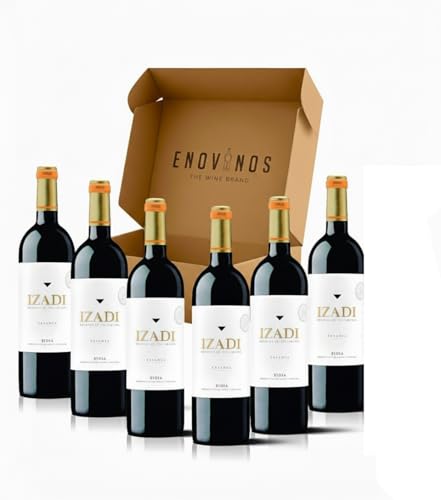 Caja 6 - Rioja Izadi Crianza Vino Tinto - Envío Gratis 24 H - Rioja Alavesa - Mejor Seleccion ENOVINOS THE WINE BRAND - Pack 6 Botellas - DO Rioja